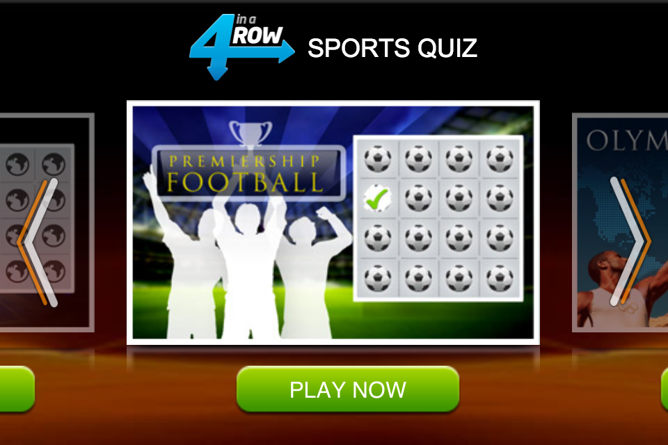 4 in a Row Sports Quiz by QuizFortune